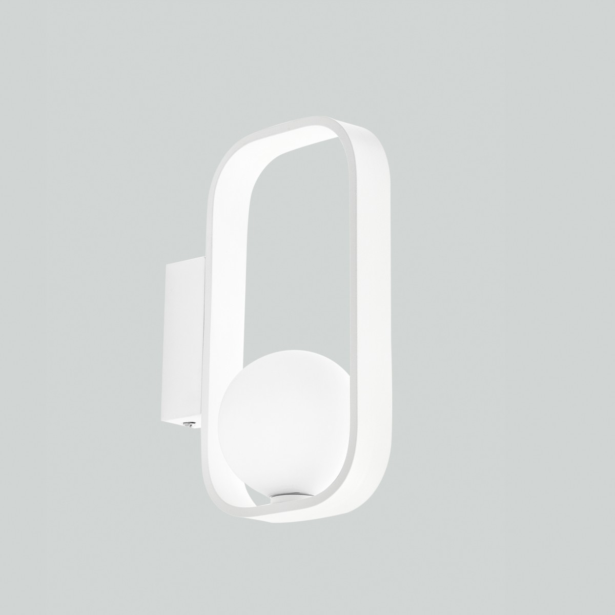 Moderne weiße ovale G9-Wandleuchte | Mondialshop
