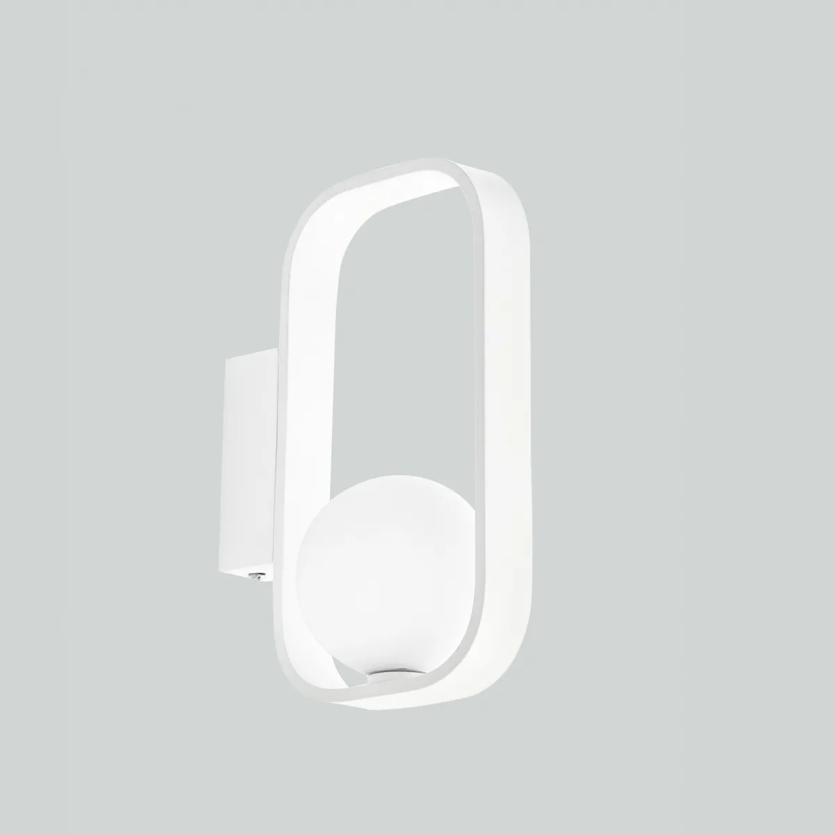 Moderne weiße ovale G9-Wandleuchte | Mondialshop