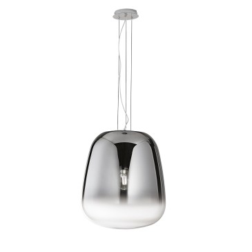 Suspension chromée fumée 1XE27 45X150CM