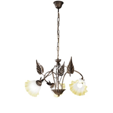 Lustre Tristano marron 3 x E14 60 x 80 cm