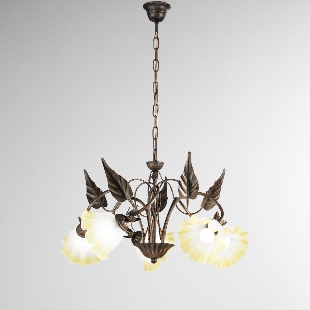 Lustre Tristano marron 5 x E14 62 x 100 cm