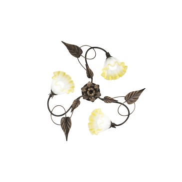 PLAFOND TRISTANO MARRON 3XE14 68X20CM