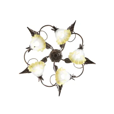 PLAFONIERA TRISTANO MARRONE 5XE14 68X20CM