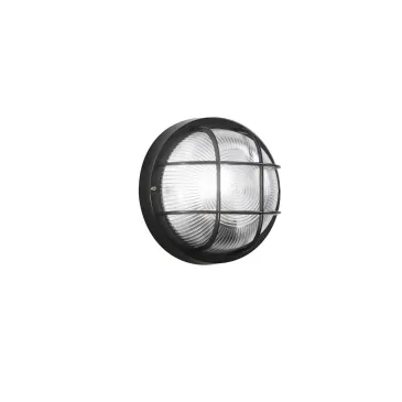 Plafonnier rond noir Turtle 1 x E27 IP54 18,5 x 10 x 5 cm