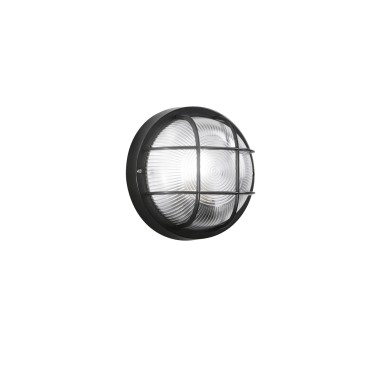 Runde Deckenleuchte „Turtle Black“ 1xE27 IP54 18,5x10x5cm