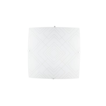 PLAFONIERA VECTOR BIANCA/GRIGIA 2XE27 30X30X9CM