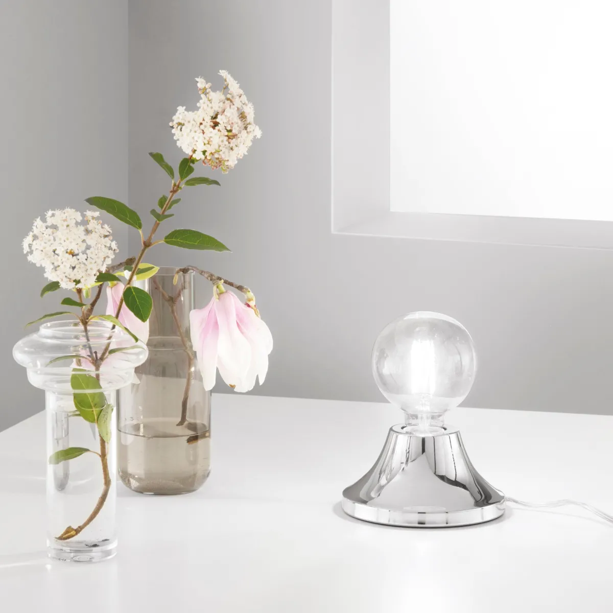 LUMETTO VESEVUS CROMO 1XE27 15X15X8CM