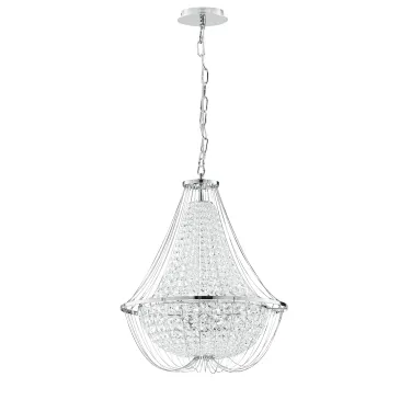 Suspension chromée Vienne 4XE14 45X120CM