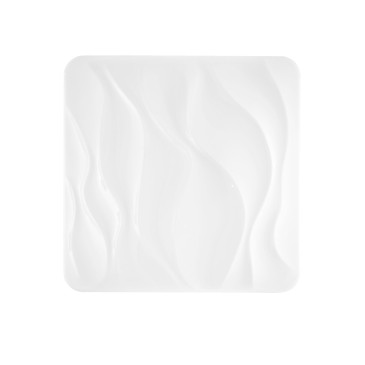 LED-Deckenleuchte, wellenweiß, 66 W, 6540 lm, dimmbar, WLAN, mit Fernbedienung, 64 x 10 x 64 cm