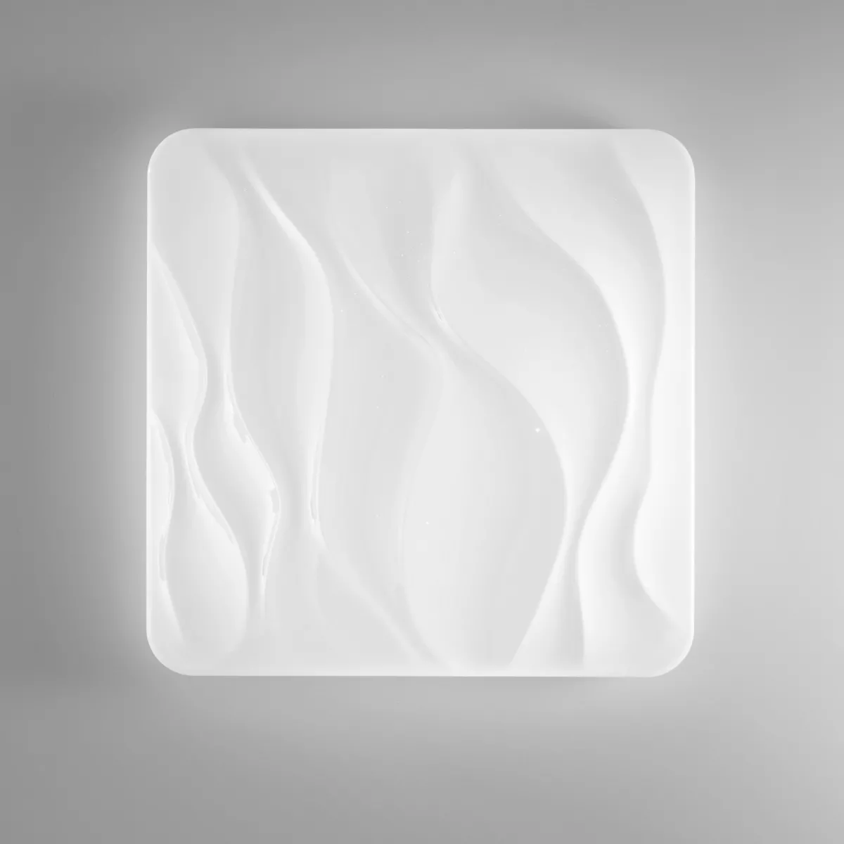 PLAFONIERA LED WAVE BIANCA 66W 6540LM CCT DIMMERABILE WI-FI CON TELECOMANDO 64X10X64CM