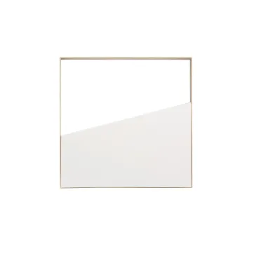 Plafonnier LED carré ALBA blanc et or 10 W 1200 lm 40 x 40 x 3,5 cm