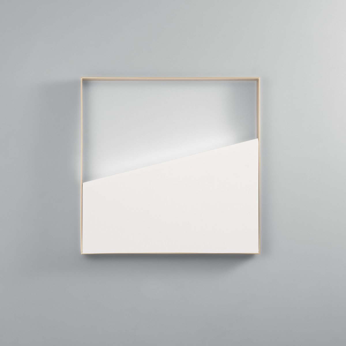 PLAFONIERA LED ALBA QUADRATA BIANCA E ORO 10W 1200LM CCT...