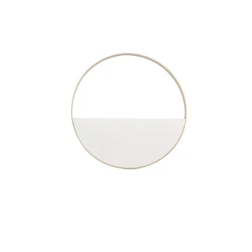 ALBA Runde LED-Deckenleuchte, weiß und gold, 6 W, 900 lm, 35 x 35 x 3,5 cm