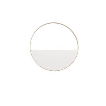 Plafonnier LED circulaire ALBA blanc et or 6W 900LM CCT 35X35X3,5CM