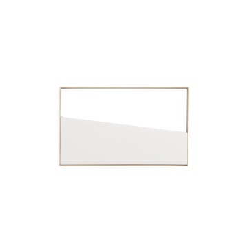 Plafonnier LED rectangulaire ALBA blanc et or 10 W 1200 lm 25 x 3,5 x 40 cm