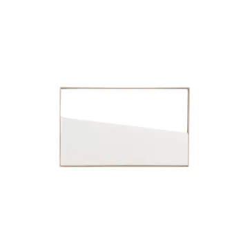 Plafonnier LED rectangulaire ALBA blanc et or 10 W 1200 lm 25 x 3,5 x 40 cm
