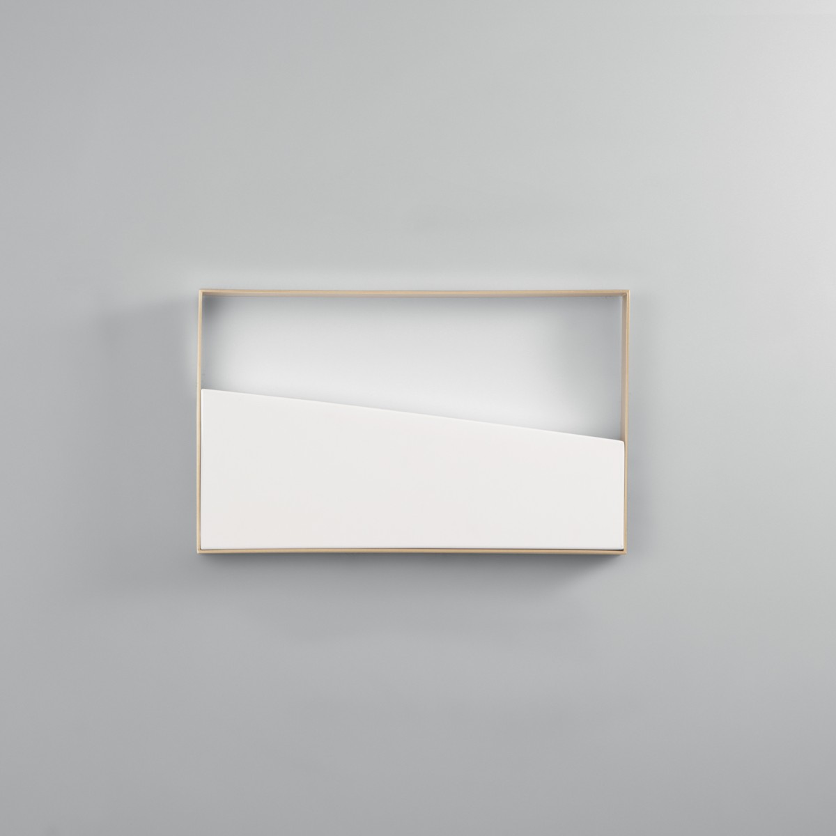 Plafonnier LED rectangulaire ALBA blanc et or 10 W 1200...