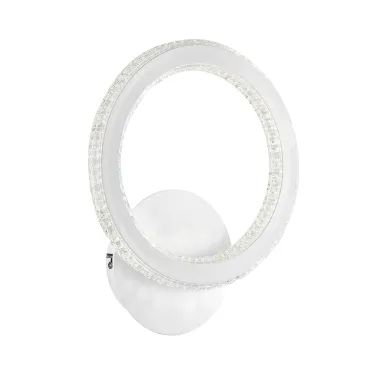 Applique murale LED circulaire blanche 18 W à facettes diamantées | Mondialshop