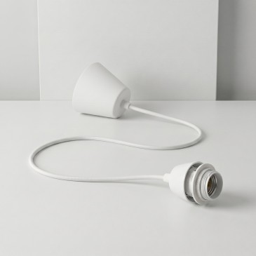 Pendente in plastica Bianco E14
