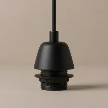 Pendente Plastica Nero E27