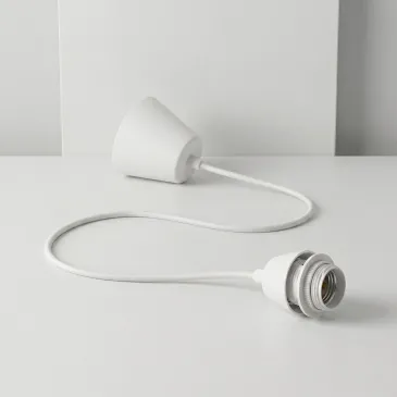 Pendente Plastica Bianco E27