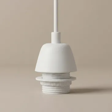 Pendente Plastica Bianco E27