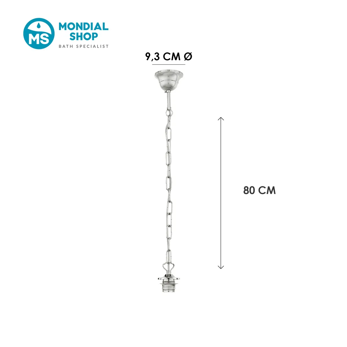 Sospensione Catena Metallo Nikel E27