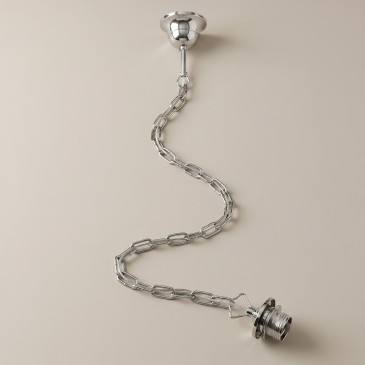 Sospensione Catena Metallo Nikel E27