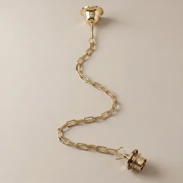 Sospensione Catena Metallo Oro E27