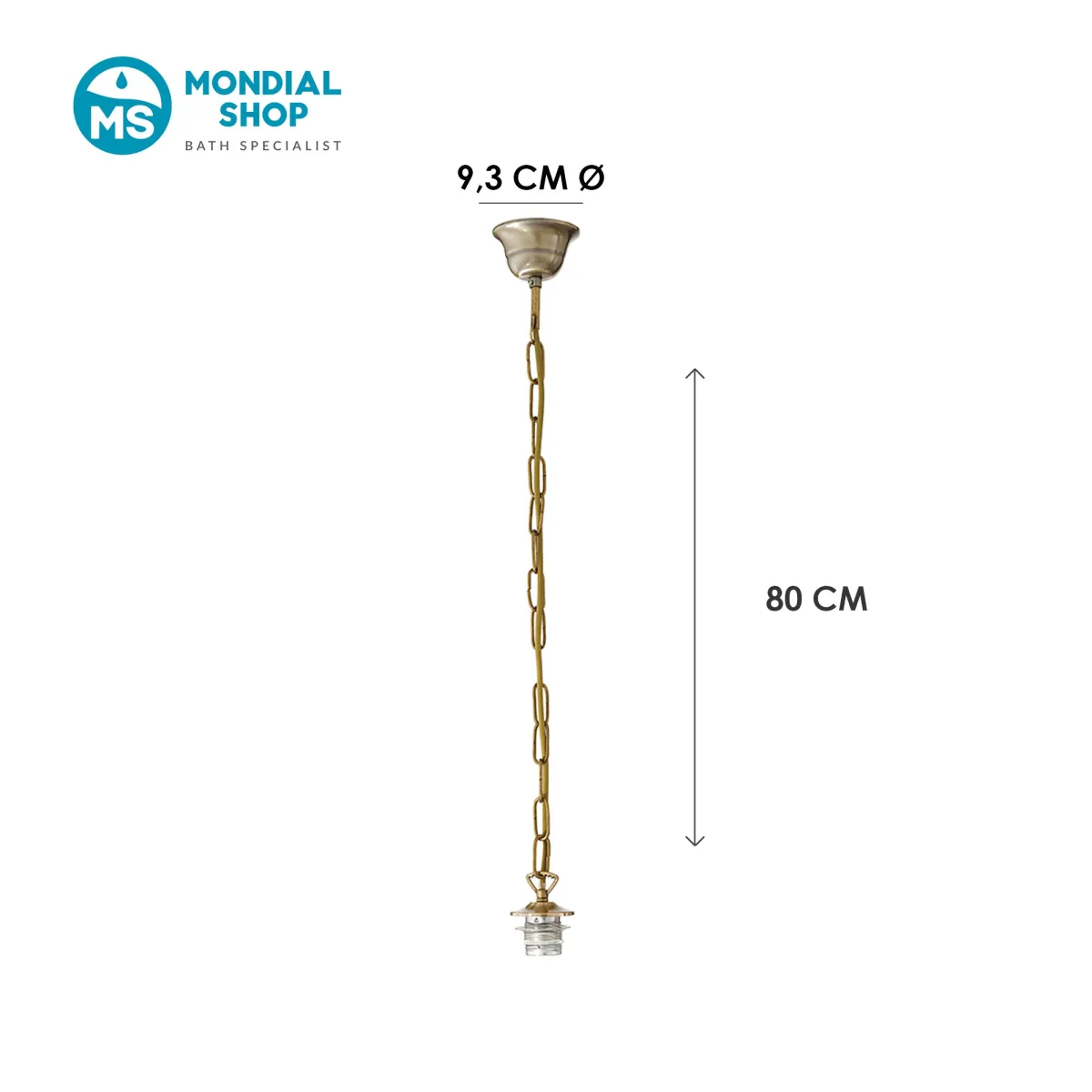 Sospensione Catena Metallo Brunito E27