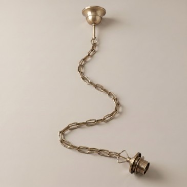 Chaîne de suspension en métal bruni E27