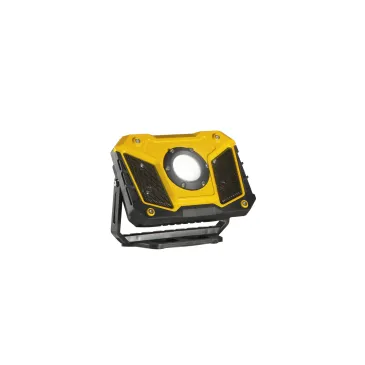 Tragbarer LED-Bull-Projektor, gelb/schwarz, 15 W, 1200 lm, 6500 K, dimmbar, mit Lautsprecher und 3,7 V, 6600 mA Akku