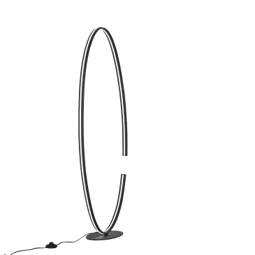 CLARKE LED-Stehleuchte, schwarz, 25 W, 3650 lm, 4000 K, 42 x 4 x 133 cm