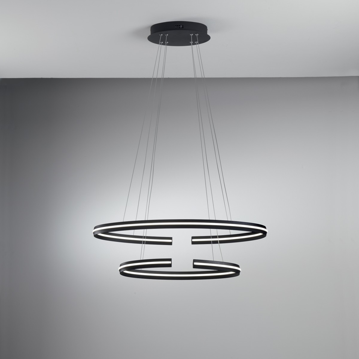 Suspension lumineuse LED noire CLARKE 60W 6750LM 4000K...