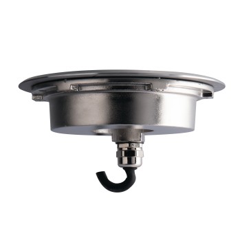 INCASSO CALPESTABILE LED CROWN DC24V ACCIAIO 9X2W RGB DIMM. IP68 17X6,7CM