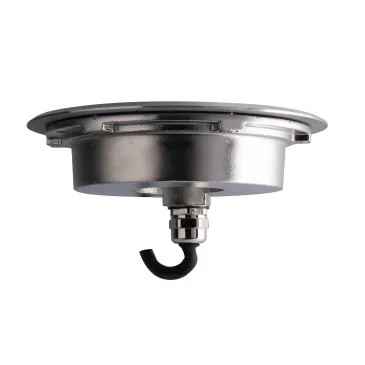 INCASSO CALPESTABILE LED CROWN DC24V ACCIAIO 9X2W RGB DIMM. IP68 17X6,7CM