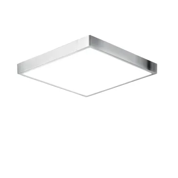 Plafonnier LED carré chromé DOMO 24 W 2700 lm 4000 K IP44 24 x 24 x 2,4 cm