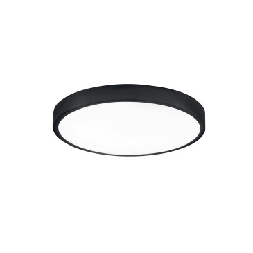 DOMO Schwarze runde LED-Deckenleuchte 24W 2700LM 4000K IP44 24X2.4CM