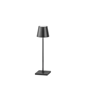 LAMPADA DA TAVOLO RICARICABILE LED DRINK NERA 1,5W 165LM 3000K DIMM. IP54 7X25CM