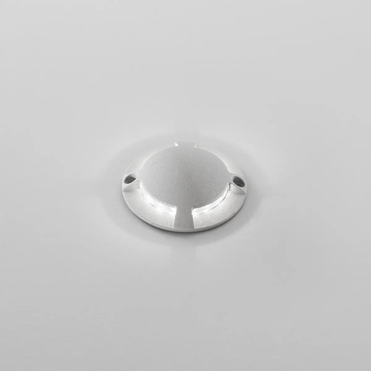 SEGNAPASSI CALPESTABILE LED SILVER DC24V 2W 226LM 3000K 4 FASCI DI LUCE IP54 7X1,5CM