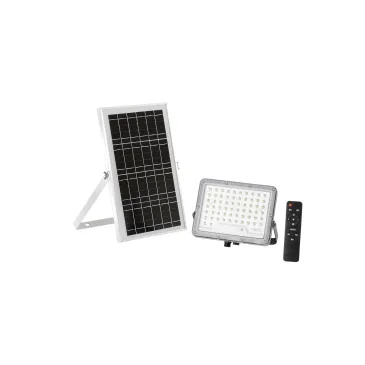 Projecteur GLASER 1200 lm 3000K avec panneau solaire, batterie 3,2 V 10 Ah, IP65, 21,1 x 4,24 x 19 cm