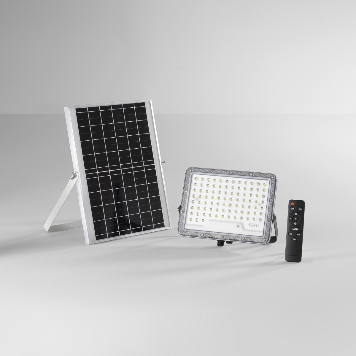 Projecteur GLASER 3500 lm 3000 K avec panneau solaire,...