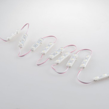 Set mit 20 LED-Modulen für Leuchtreklamen, 12 V DC, SMD 5050, 1,2 W/m, 120 lm/m, 6000 K, IP65, 7,2 x 0,7 x 1,5 cm