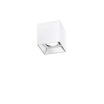 LED-Deckenleuchte, MIG-Weiß und Chrom, Acryl und Aluminium, 20 W, 2000 lm, 4000 K, blendfrei, 11,5 x 11