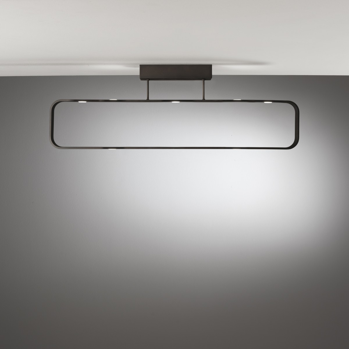 PLAFONIERA LED MOKA MARRONE 35W 2940LM 3000K 80X16X26CM