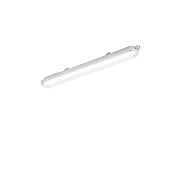 Plafonnier LED étanche NAUTILUS argenté 21 W 2900 lm 4000 K IP65 59 x 6,1 x 7,2 cm