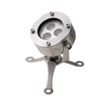 PROIETTORE LED NEPTUNE DC24V NERO 3X3W RGB IP68 11,5X15,8CM