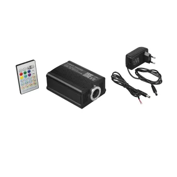 Projecteur optique LED KPA-16W RGBW à changement de couleur et effet scintillant, 12 V CC + adaptateur 220 V, 55 x 95 x 180 mm