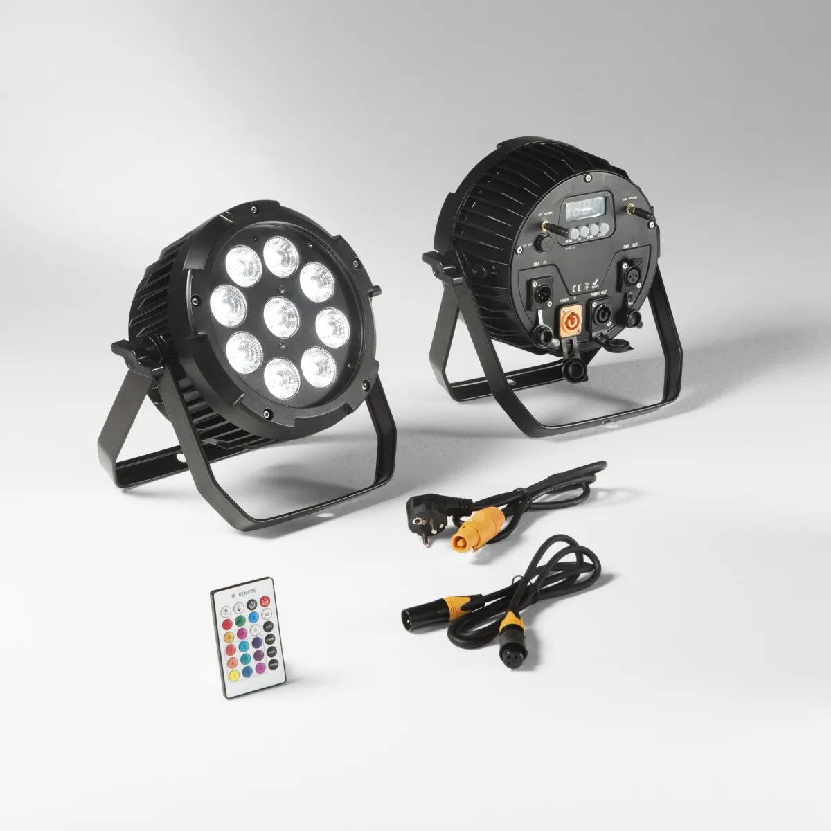 PROIETTORE LED SHOW RICARICABILE 9X18W RGBW+UV Wi-Fi IP65 28X11,5XX29CM