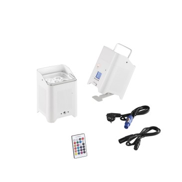 PROIETTORE LED SHOW RICARICABILE 6X18W RGBW+UV Wi-Fi IP22 13,6X13,6X19,6CM